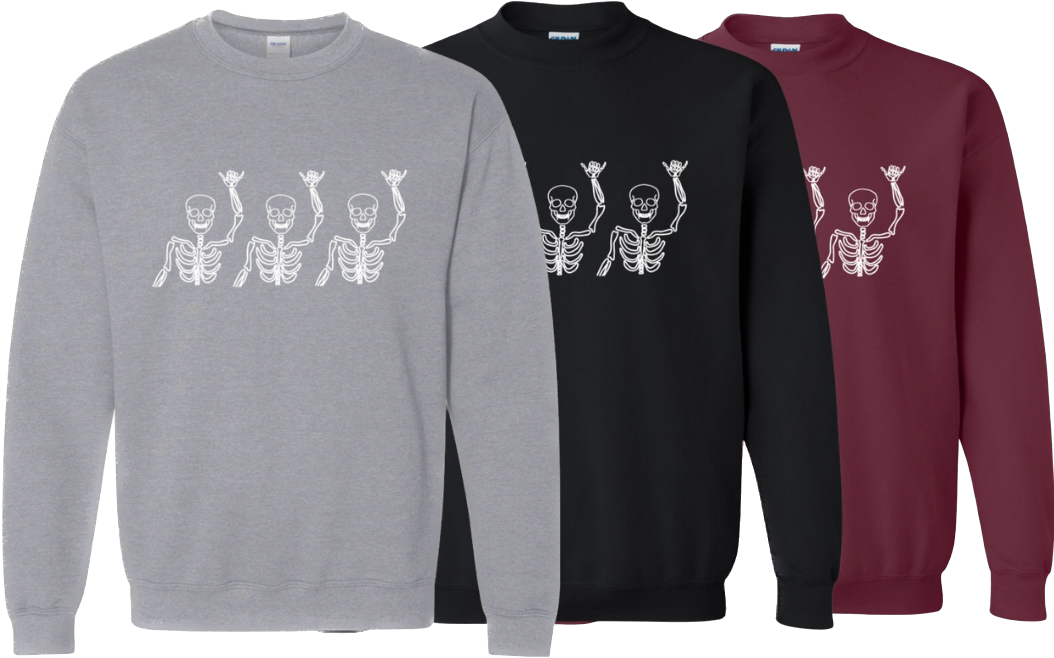 Shaka Skeleton Crewneck